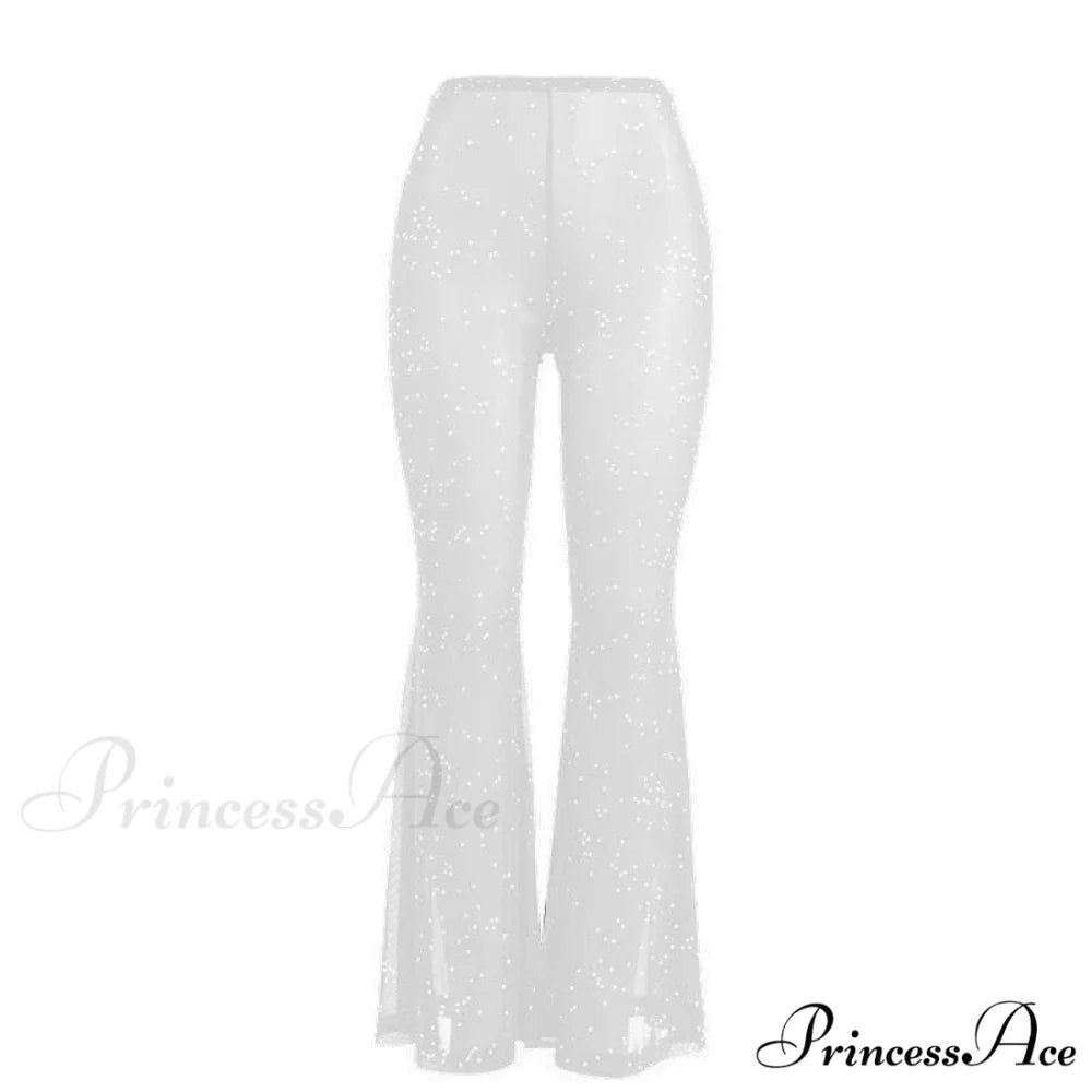 Sexy Mesh See-through Trouser White / XS