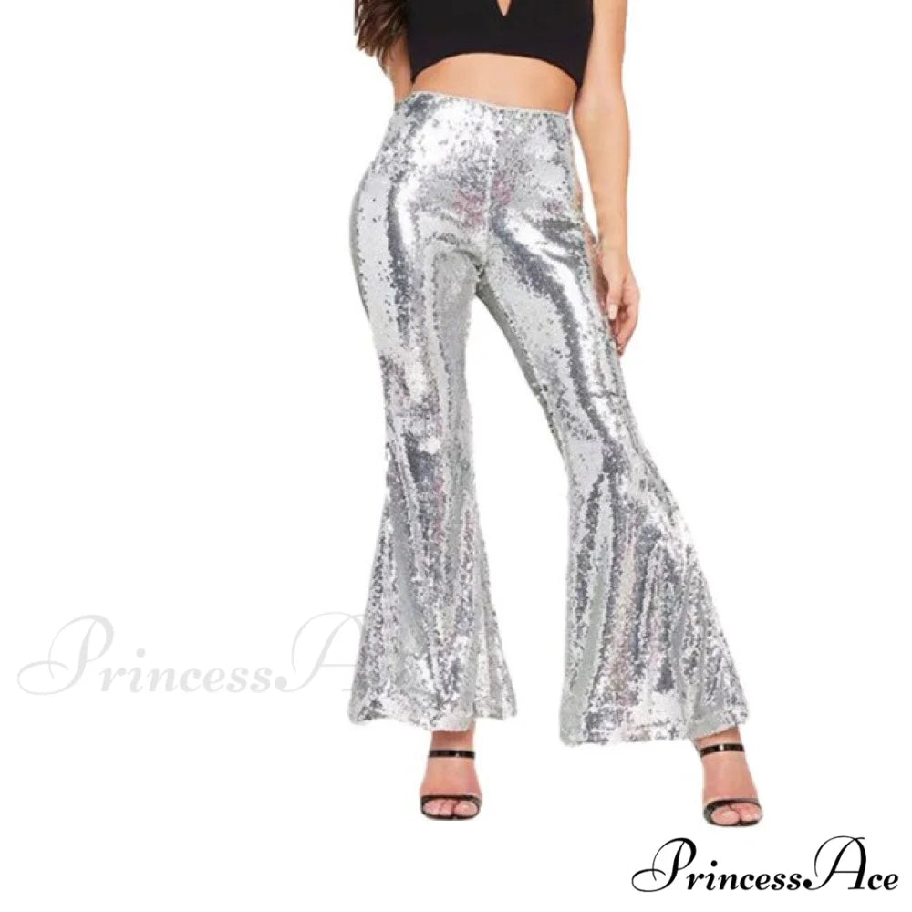 Sexy Nightclub See-through Pants white / S