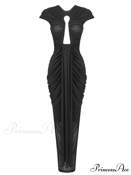 Sexy O Neck Long Sleeve Bow Mini Fall Fluorescent Red Christmas Party Dress Black / XS