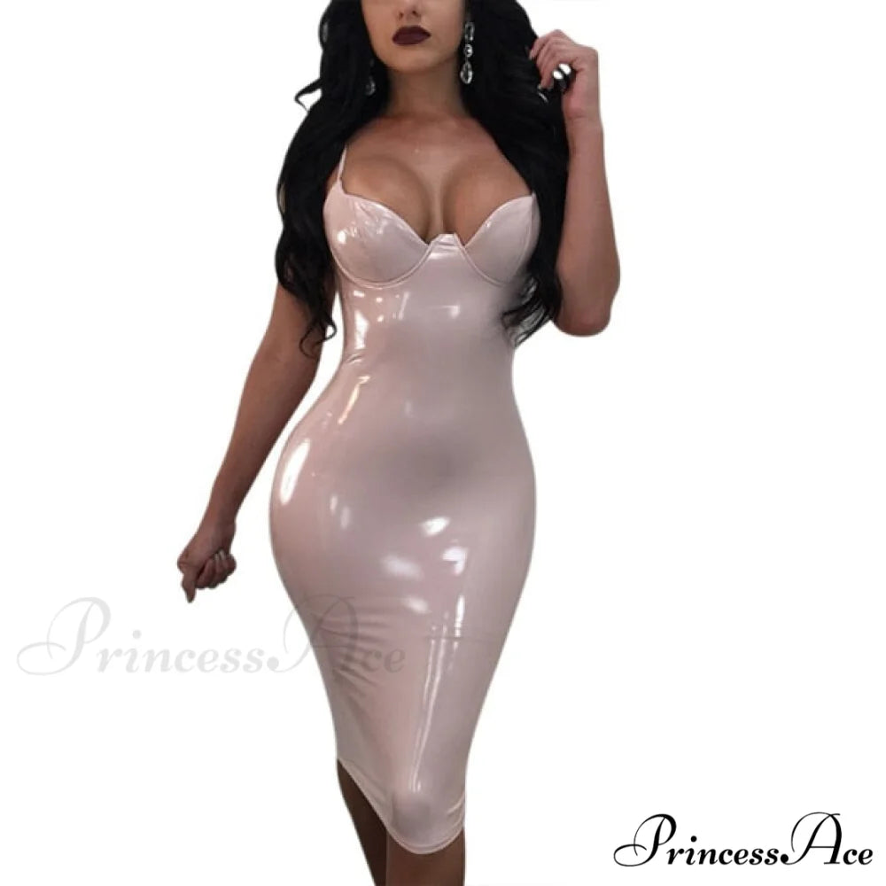 Sexy Party Club Dress Pink / M