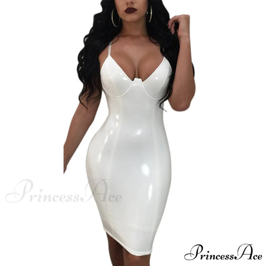 Sexy Party Club Dress White / M