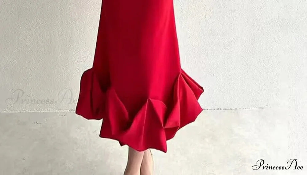 Sexy Slanted One Shoulder Modern Slim Chain Floral Maxi Dress