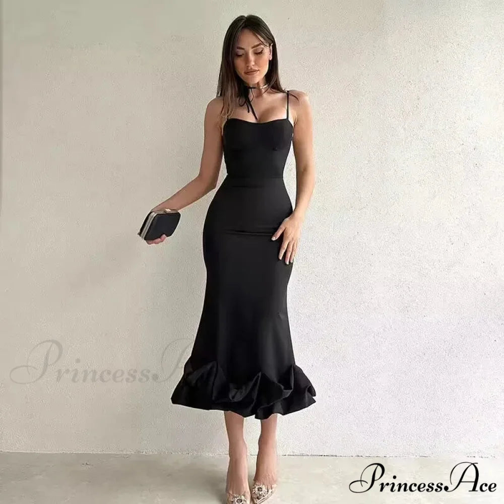 Sexy Slanted One Shoulder Modern Slim Chain Floral Maxi Dress black / L