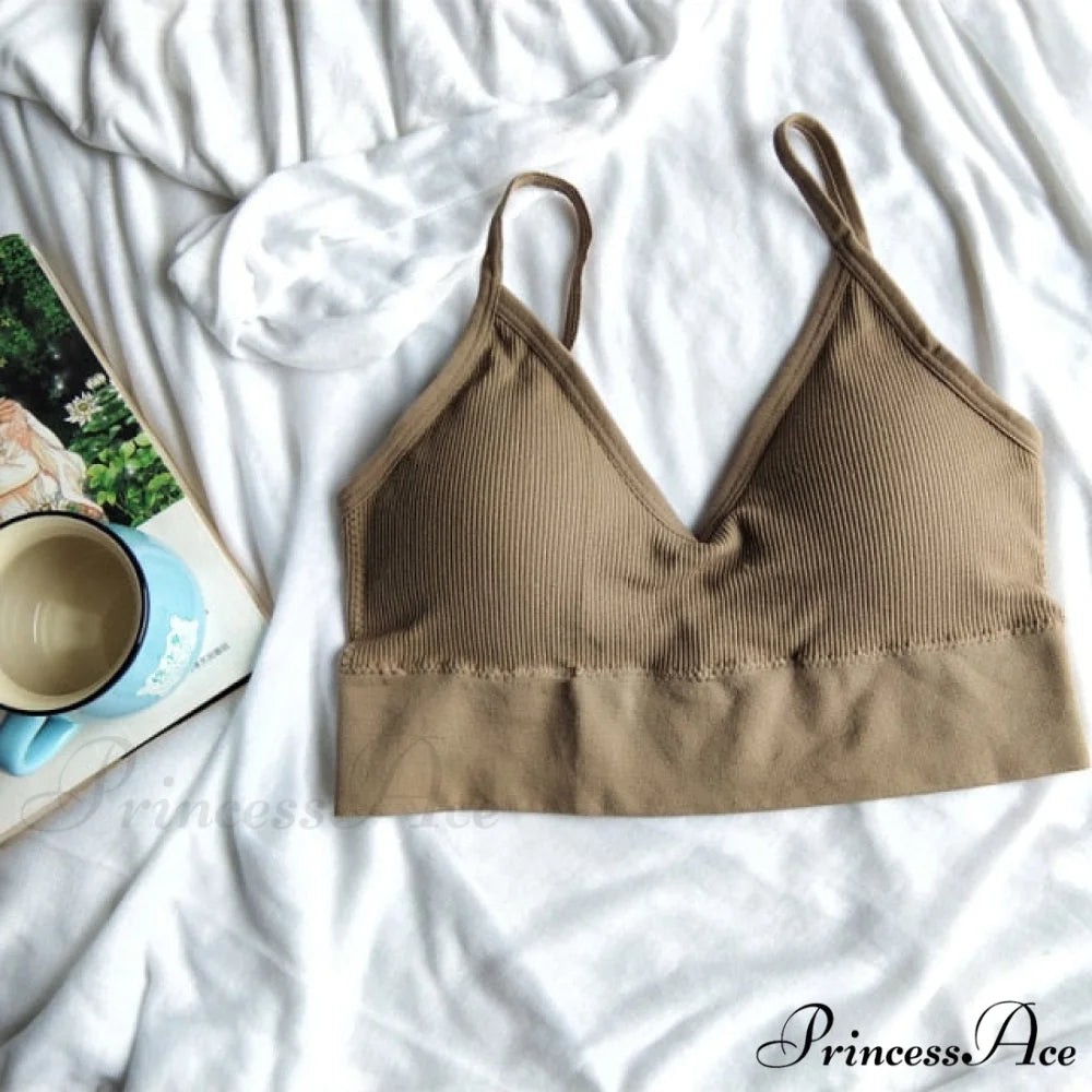 Sexy Solid Color Cami Tank Top Linen / M