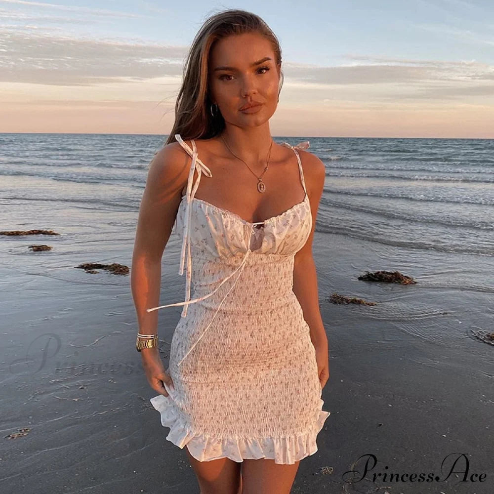 Sexy Spaghetti Straps Pleated Ruched Dresses