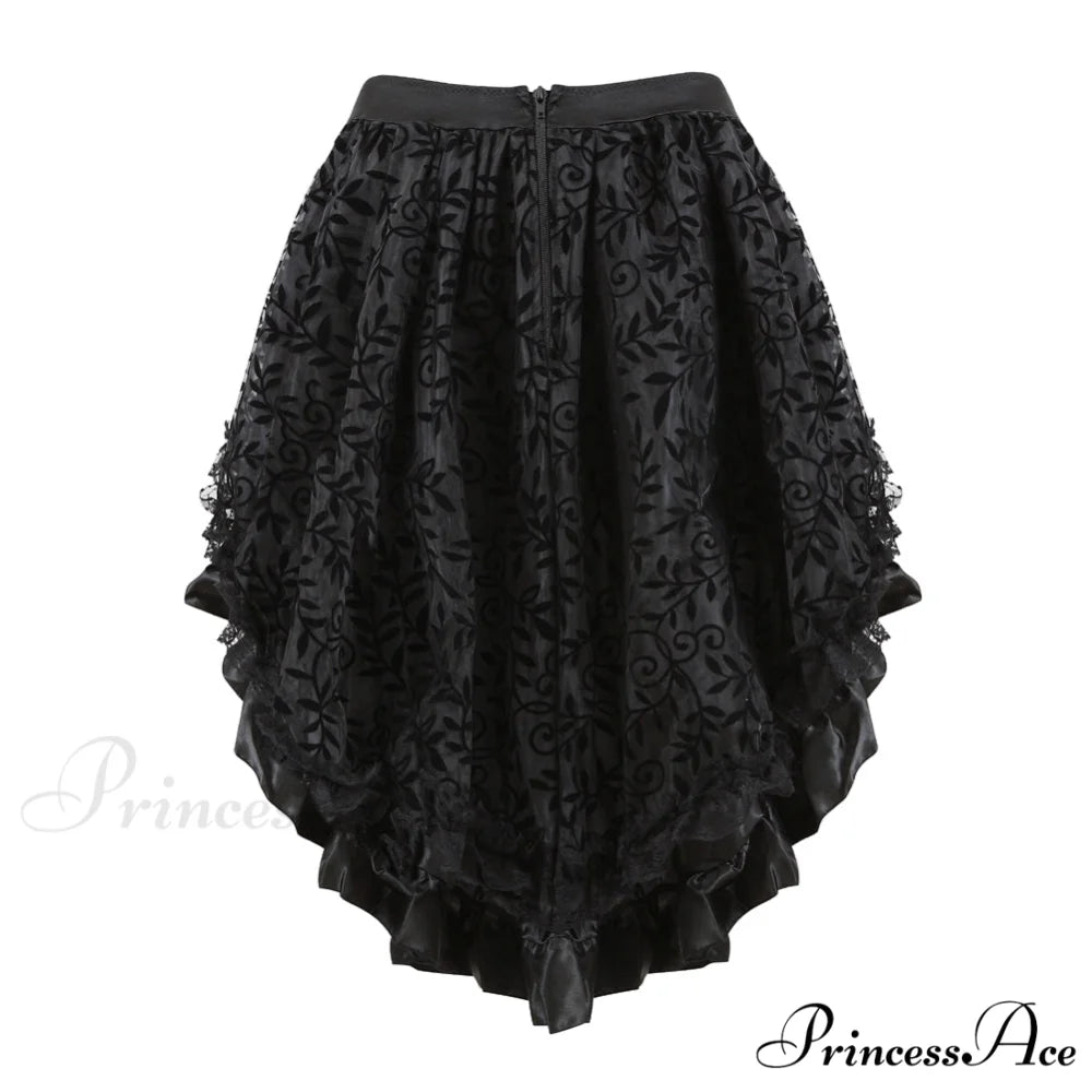 Sexy Steampunk Lace Floral Skirt
