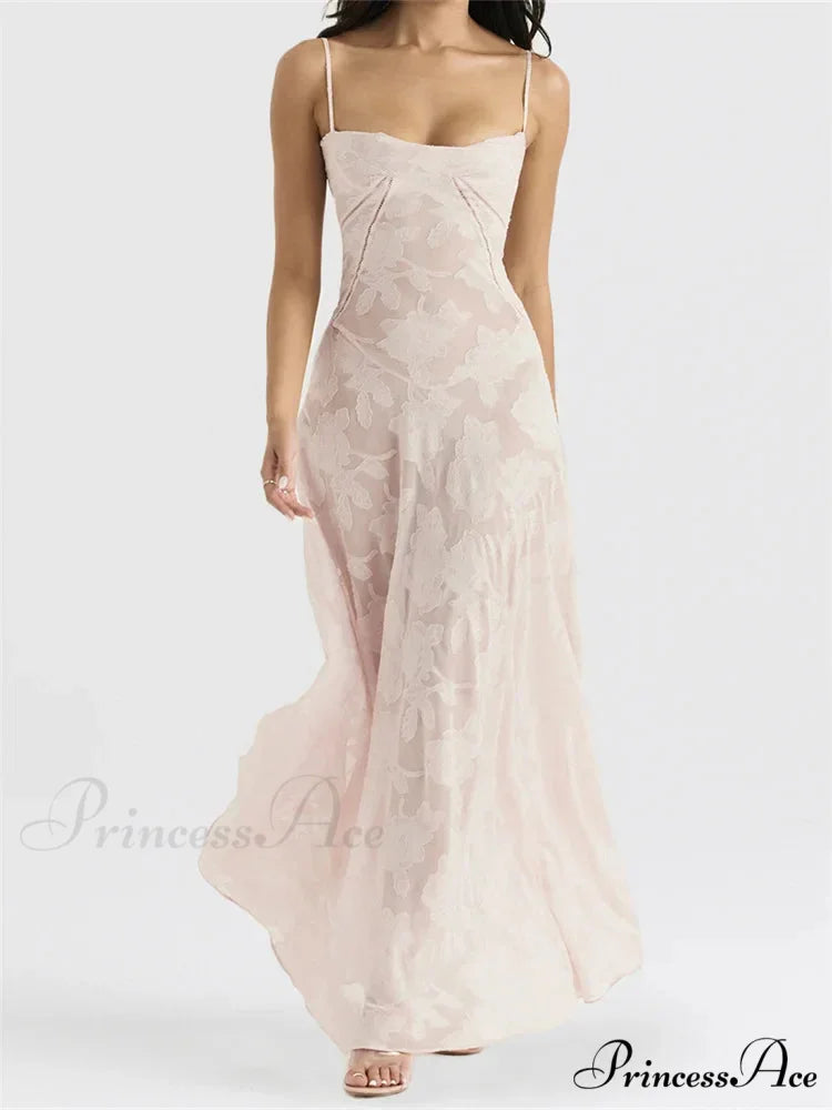 Sexy Women Sleeveless Spaghetti Strap Sling Lace Floral Backless Criss-cross Tie-up Summer Vestidos