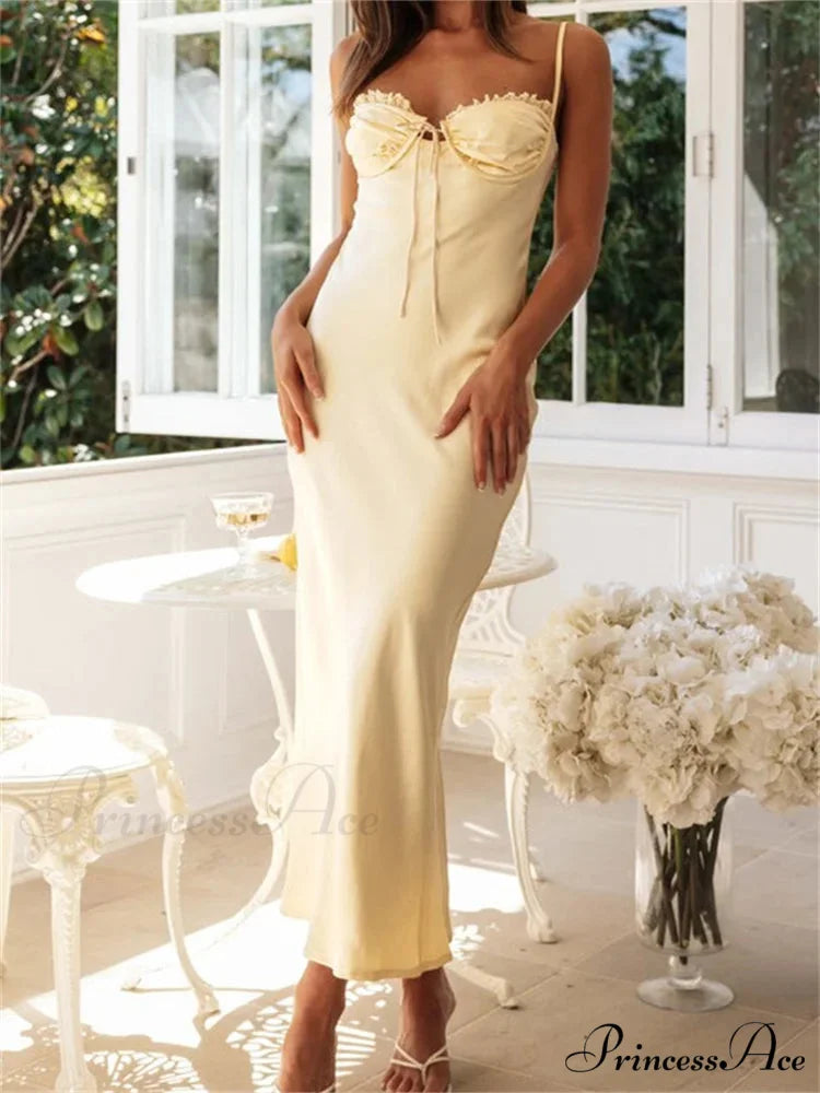 Sexy Women Sleeveless Strap Solid Color Summer Party Ruffles Ruched V-neck Cocktail Female Vestidos