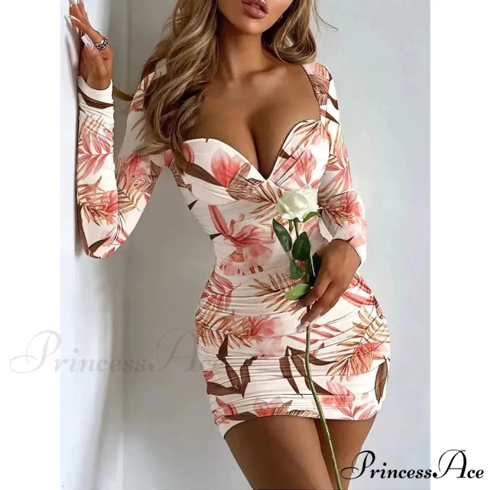 Sheath Short Mini Dress for Women Pink / S