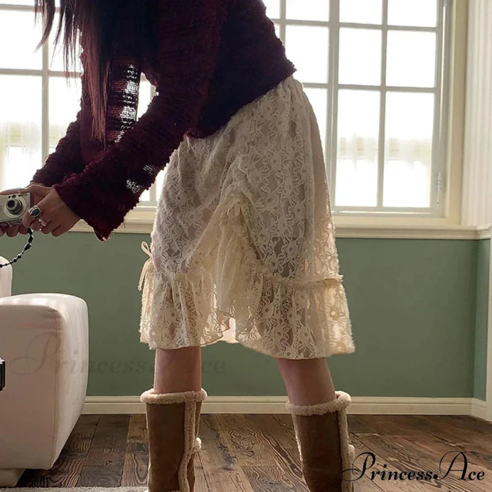 Sheer Translucent Retro Cinch Bandage Skirt skirt-250126