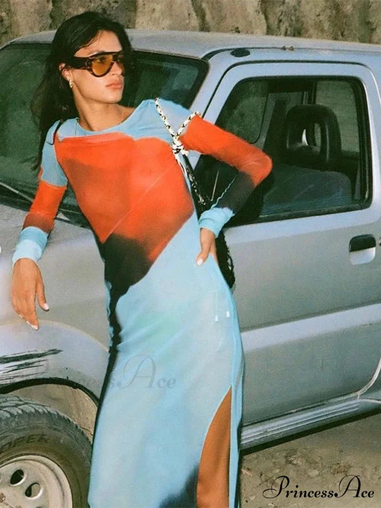 Sheer Transparent Holiday Dress vacationdress-250223