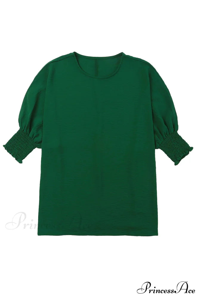 Shift Top Wrist Smocked - Green