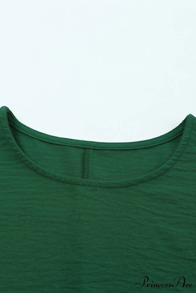 Shift Top Wrist Smocked - Green