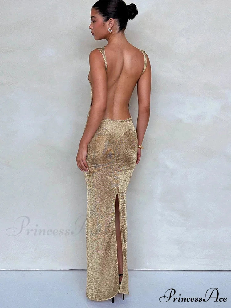 Shimmer Glint Sleek Holiday Dress vacationdress-250223