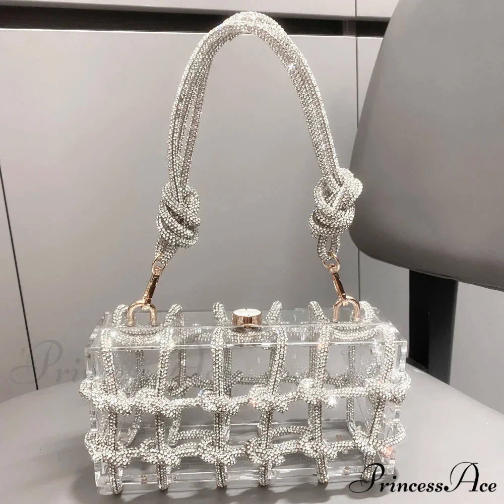 Shiny Crystal Handcrafted Nighttime Clutch Purse clutchbag-250126
