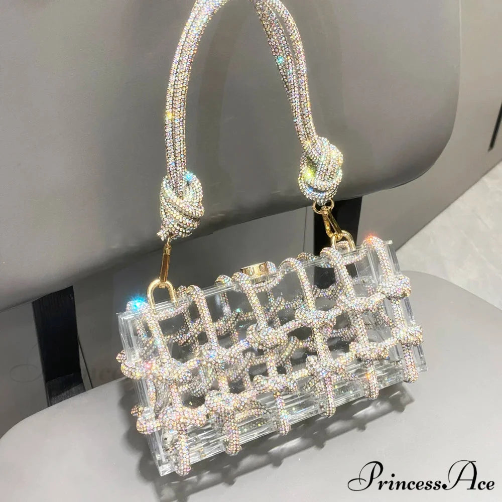 Shiny Crystal Handcrafted Nighttime Clutch Purse clutchbag-250126