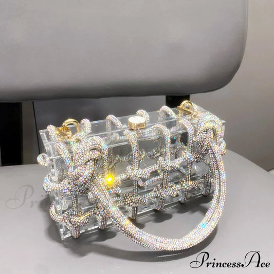 Shiny Crystal Handcrafted Nighttime Clutch Purse clutchbag-250126