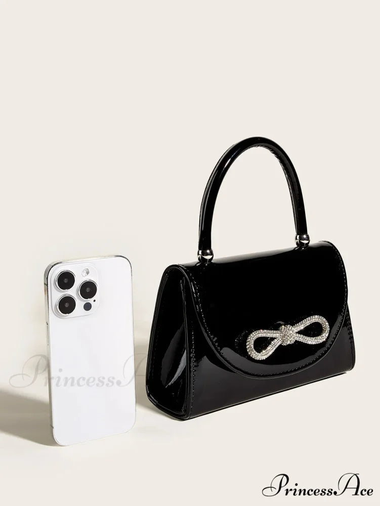 Shiny Gem Evening Clutch Marriage Bag Black clutchbag-250126