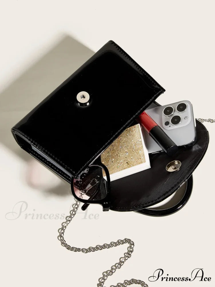 Shiny Gem Evening Clutch Marriage Bag Black clutchbag-250126