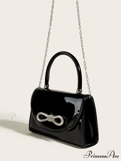 Shiny Gem Evening Clutch Marriage Bag Black clutchbag-250126
