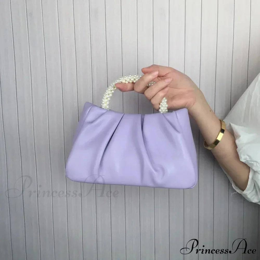 Shiny Grip Evening Purse Handbag Purple handbag-250126