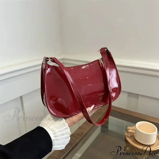 Shiny Leather Designer Shoulder Purse shoulder-250126