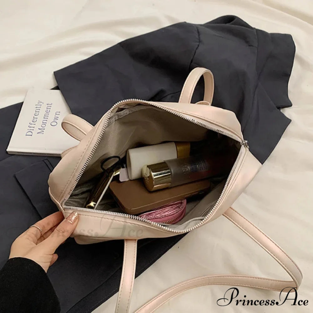 Shiny PU Stitching Thread Shoulder Bag shoulder-250126