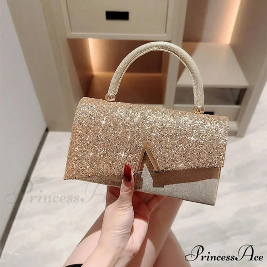 Shiny Sequined Fashion Banquet Purse As Shown clutchbag-250126