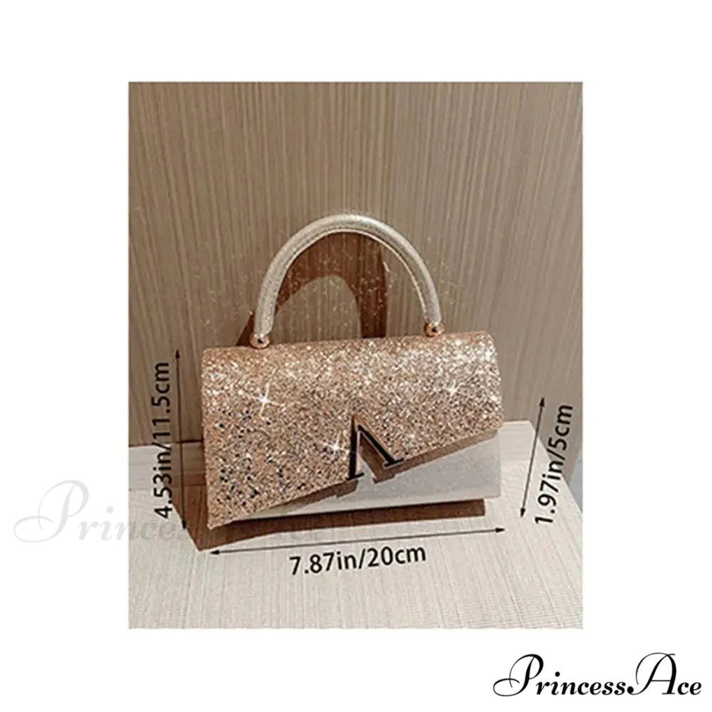Shiny Sequined Fashion Banquet Purse As Shown clutchbag-250126