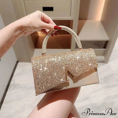 Shiny Sequined Fashion Banquet Purse As Shown clutchbag-250126