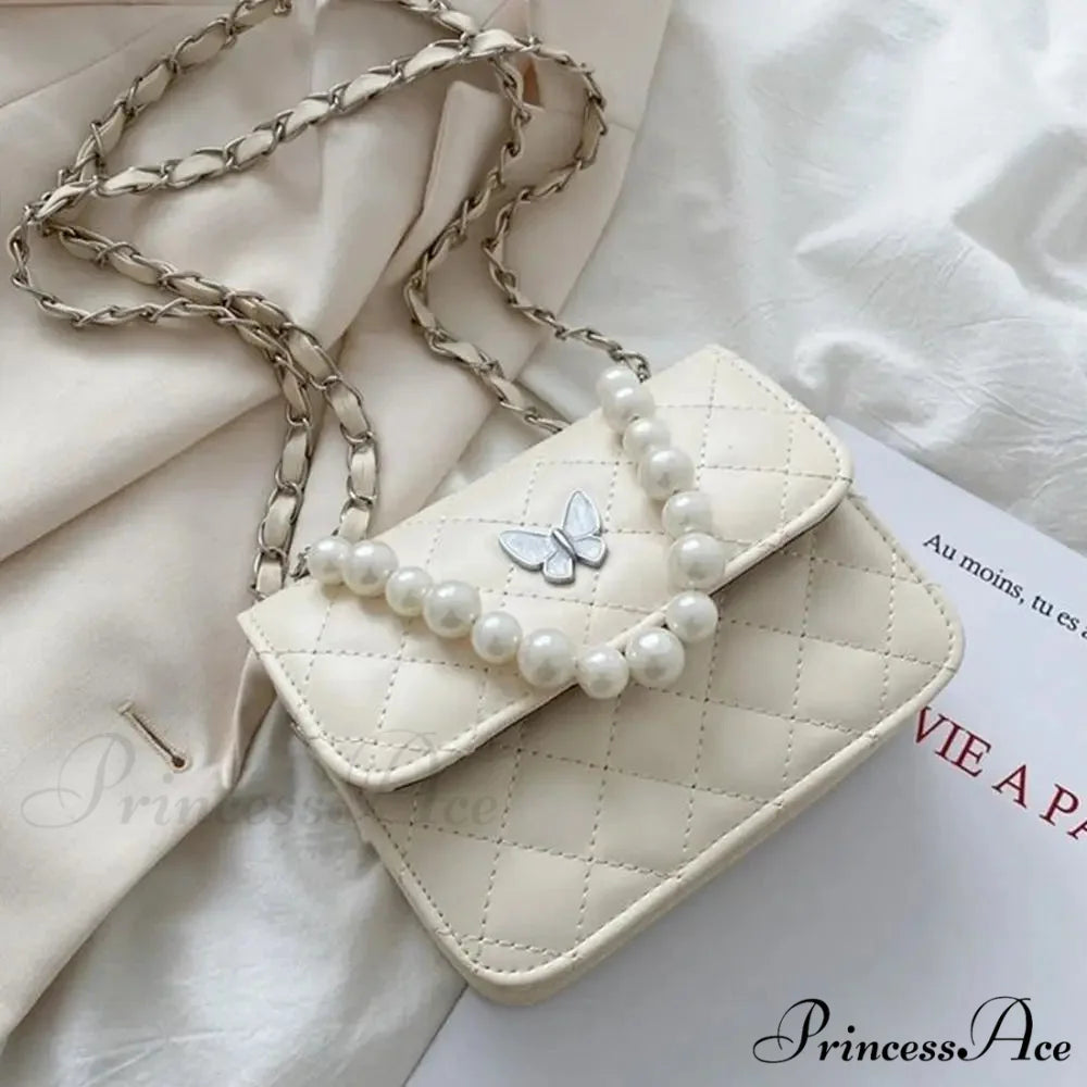 Shiny Shoulder Purse Faux Leather Versatile Tote White handbag-250126