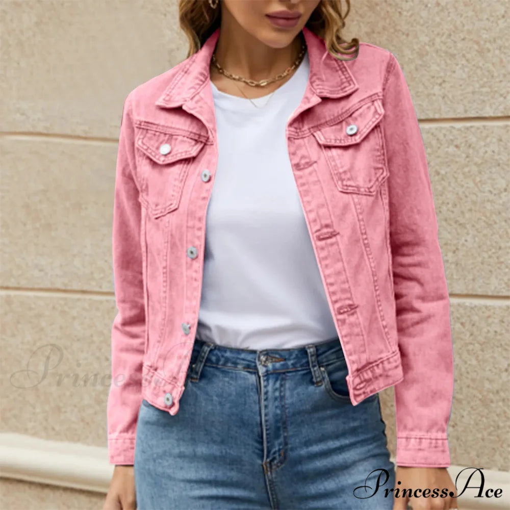 Short Basic Solid Button Down Over Coats Turn Down Collar Long Sleeved Warm Chic Stylish Elegant Fashionable Jacket