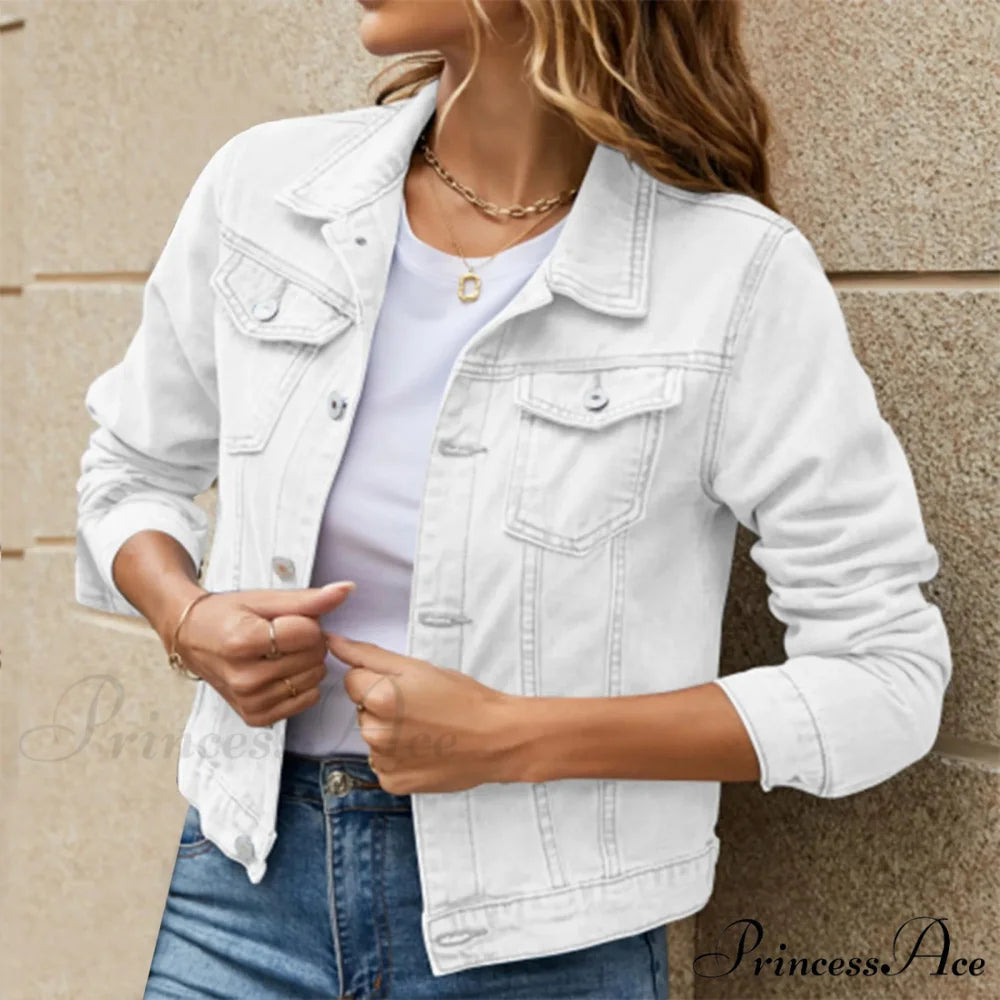 Short Basic Solid Button Down Over Coats Turn Down Collar Long Sleeved Warm Chic Stylish Elegant Fashionable Jacket