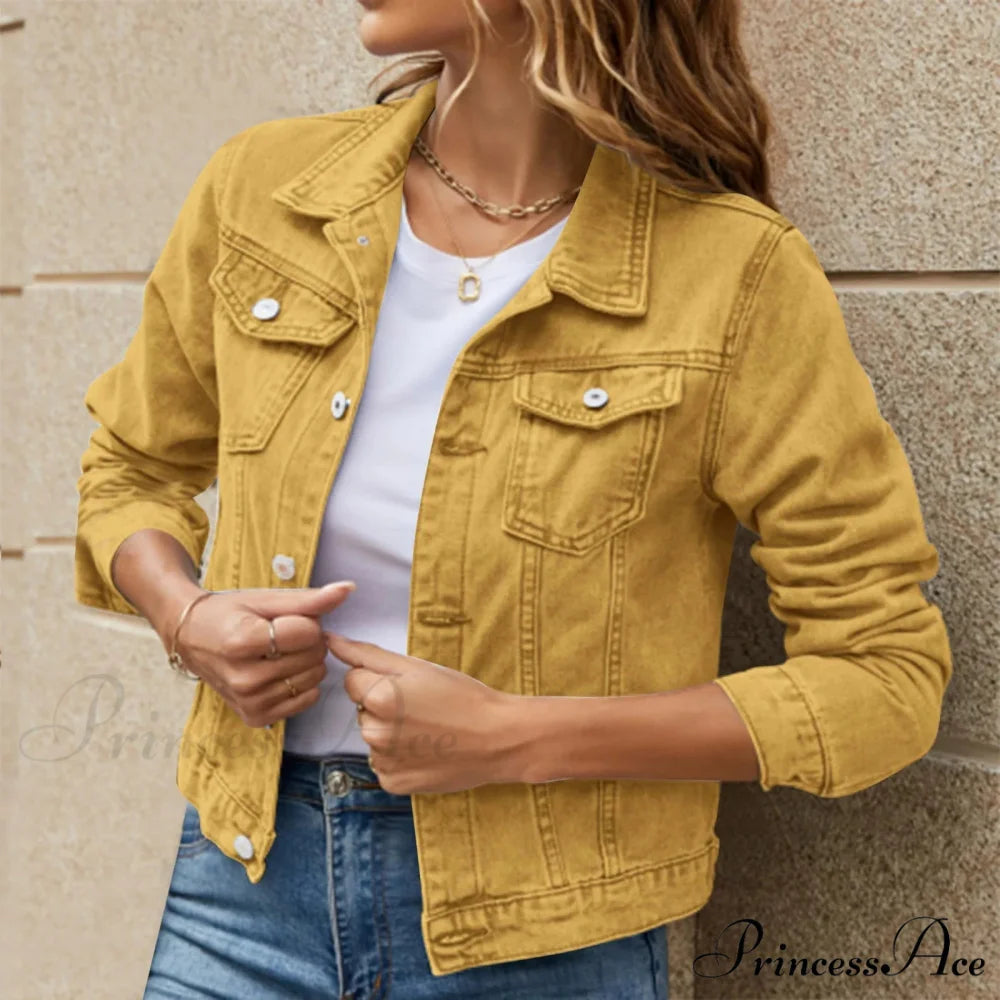 Short Basic Solid Button Down Over Coats Turn Down Collar Long Sleeved Warm Chic Stylish Elegant Fashionable Jacket