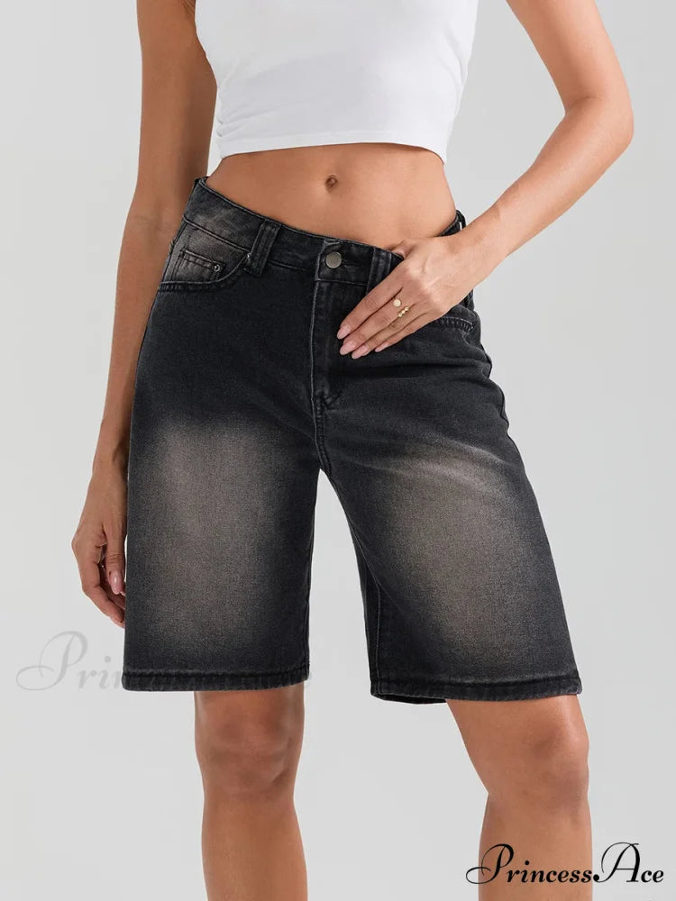 Short Button Denim Short short-250223