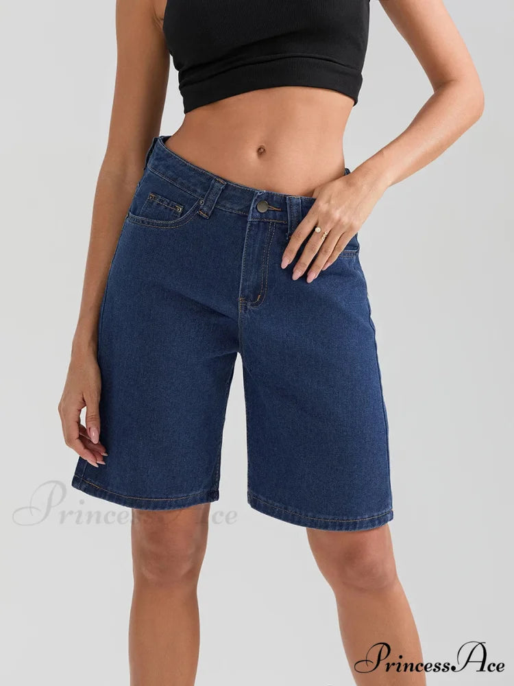 Short Button Denim Short Blue / S short-250223