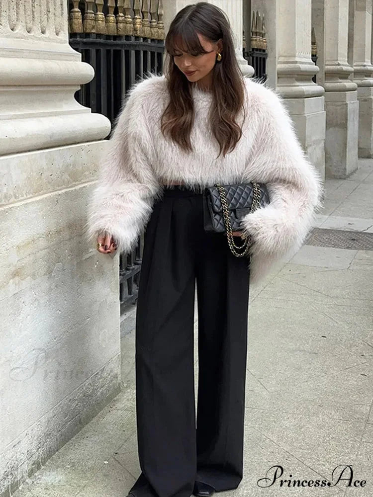 Short Neck Short Revealed Belly Coat coats-241228