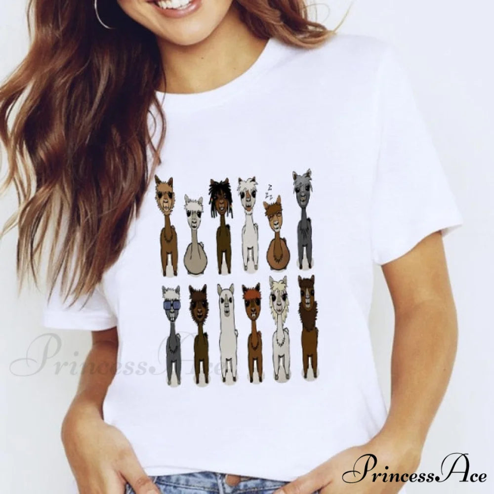 Short Sleeve Lady Clothes Tops cats / S