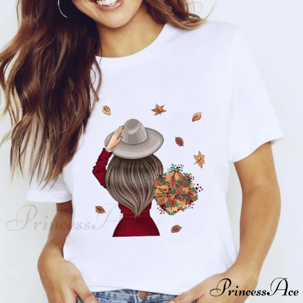 Short Sleeve Lady Clothes Tops fisherman / S