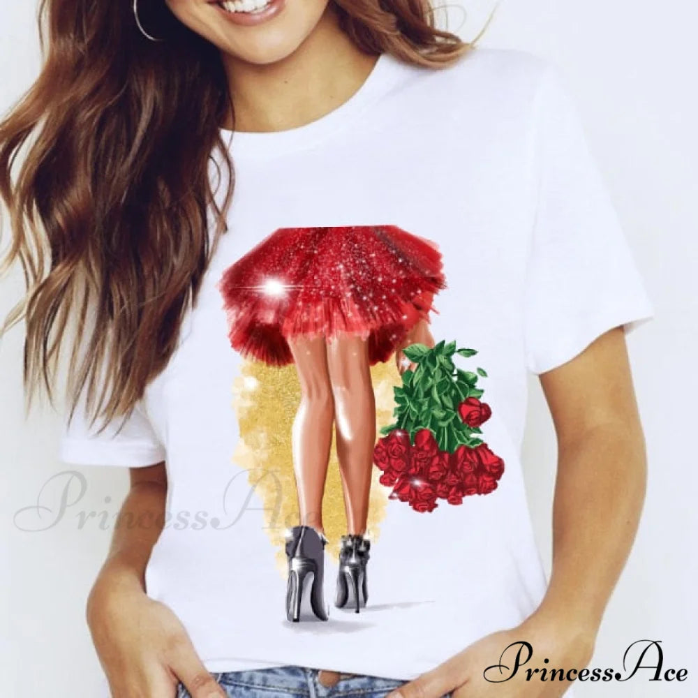 Short Sleeve Lady Clothes Tops fox / S