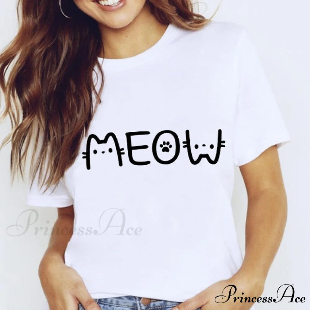 Short Sleeve Lady Clothes Tops letter 1 / S