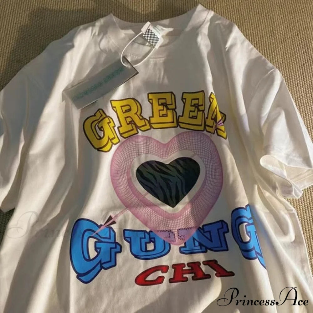 Short Sleeve O Neck Print T-Shirt white 3 / S