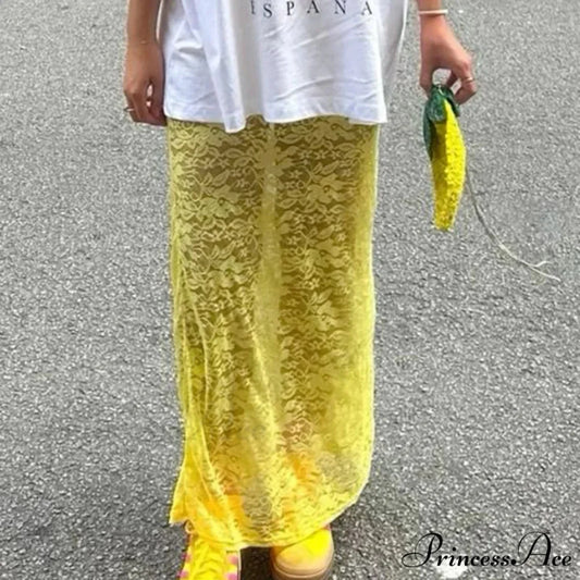 Short Waist Transparent Skirt skirts-250223