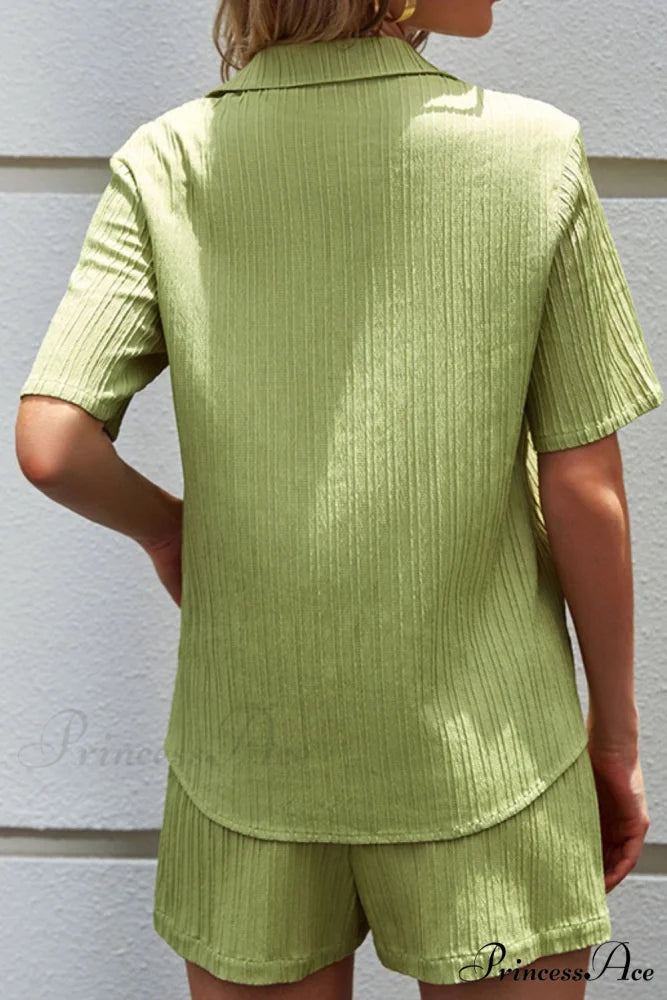 Shorts Blouse Arm and Brief Textured Set