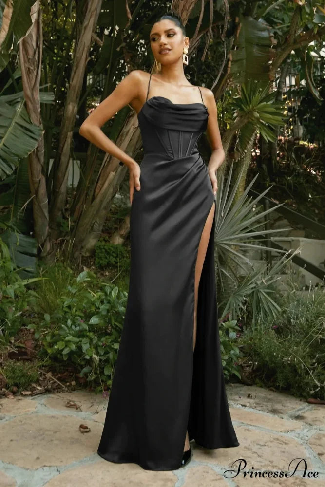 Shoulder Bandage Top Skirt Co-ords Maxi Dress Black / S