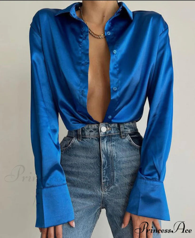Silk Blouse by Peige Blue / S