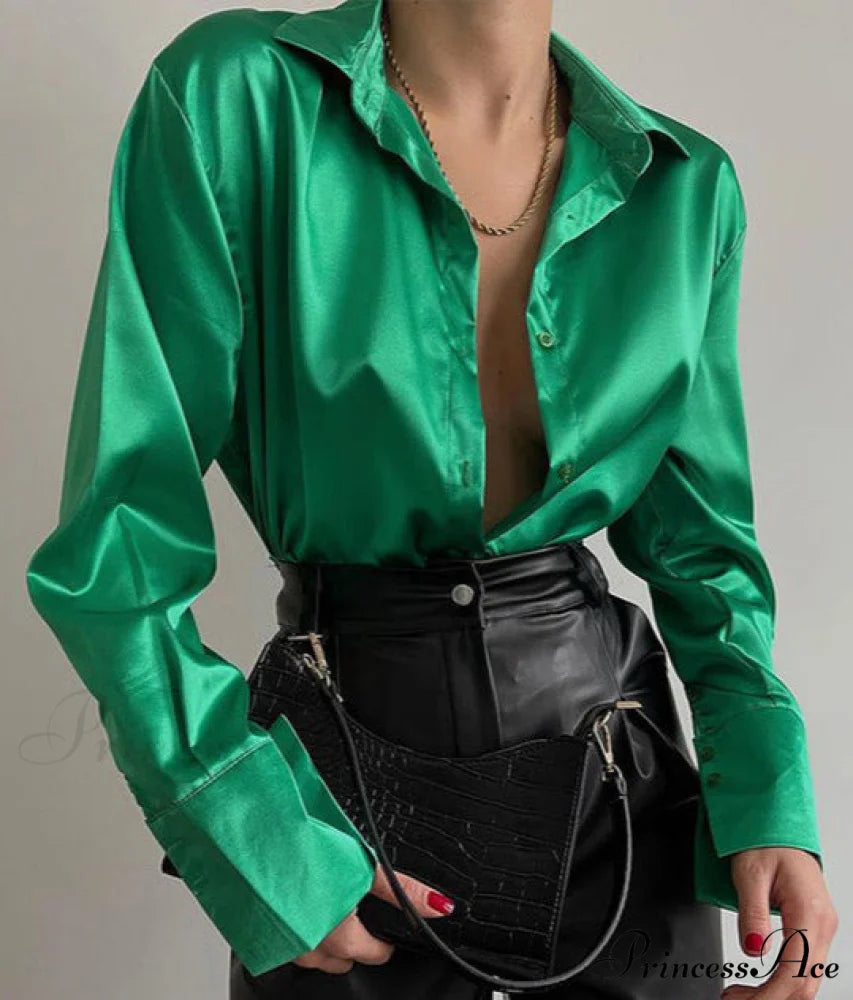 Silk Blouse by Peige Green / S