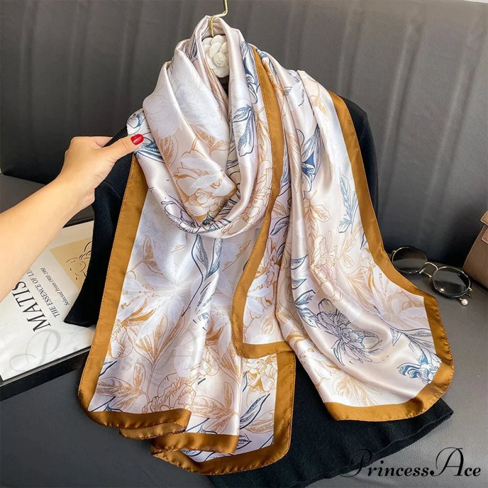 Silk Luxurious Beach Scarf color10 / One Size scarf-241228