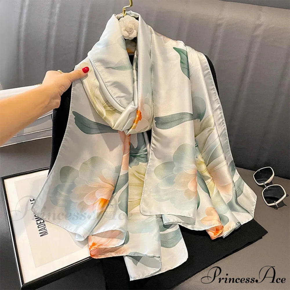 Silk Luxurious Beach Scarf color4 / One Size scarf-241228