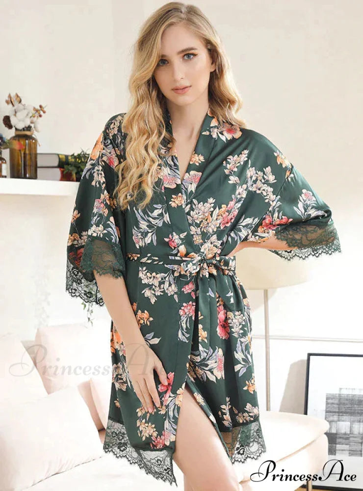 Silk Sleepwear for Home M / burgundy